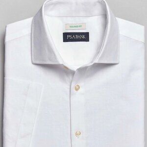 Jos. A. Bank Short Sleeve Tailored Fit Spread Collar Solid Sport shirt